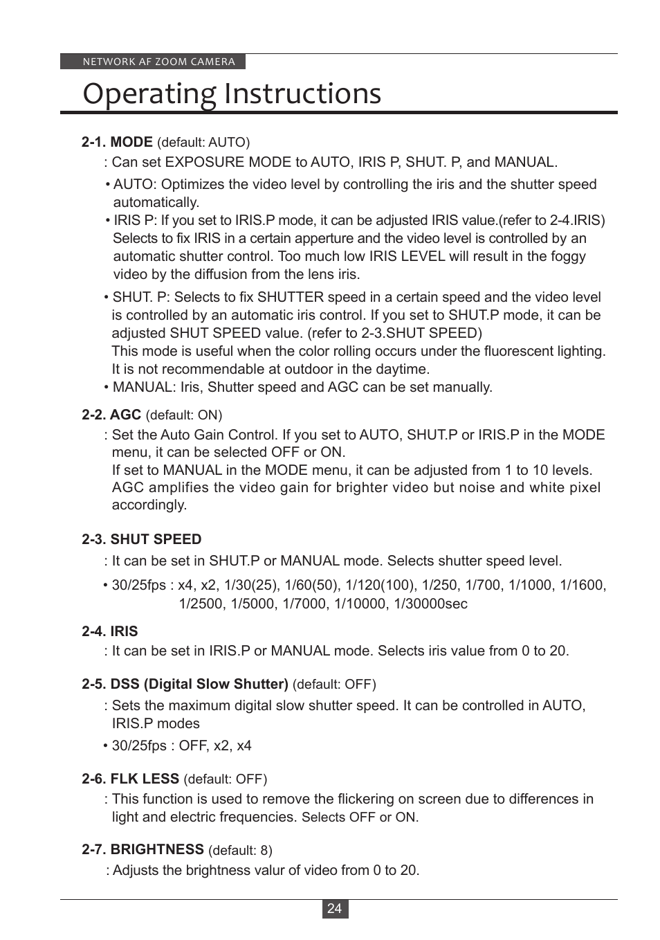 Operating instructions | Eneo PXB-2280Z10 D User Manual | Page 24 / 36