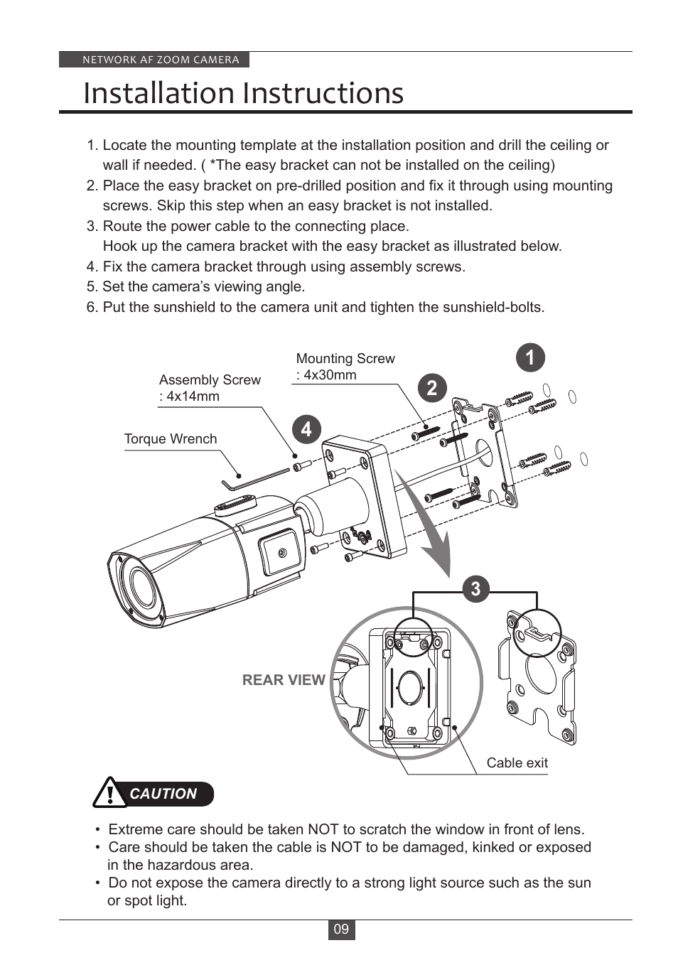 Installation instructions | Eneo PXB-2280Z10 D User Manual | Page 9 / 36