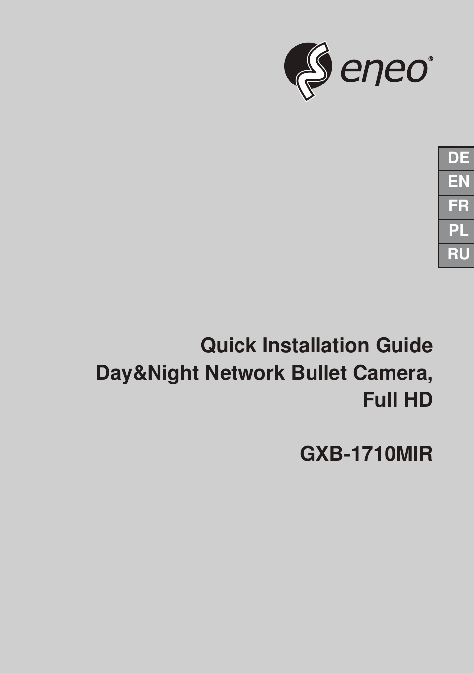 Eneo GXB-1710M/IR User Manual | 52 pages