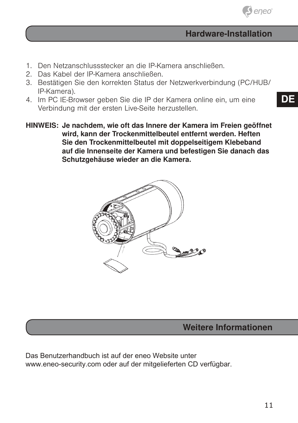 De en fr pl ru de en fr pl ru | Eneo GXB-1710M/IR User Manual | Page 11 / 52