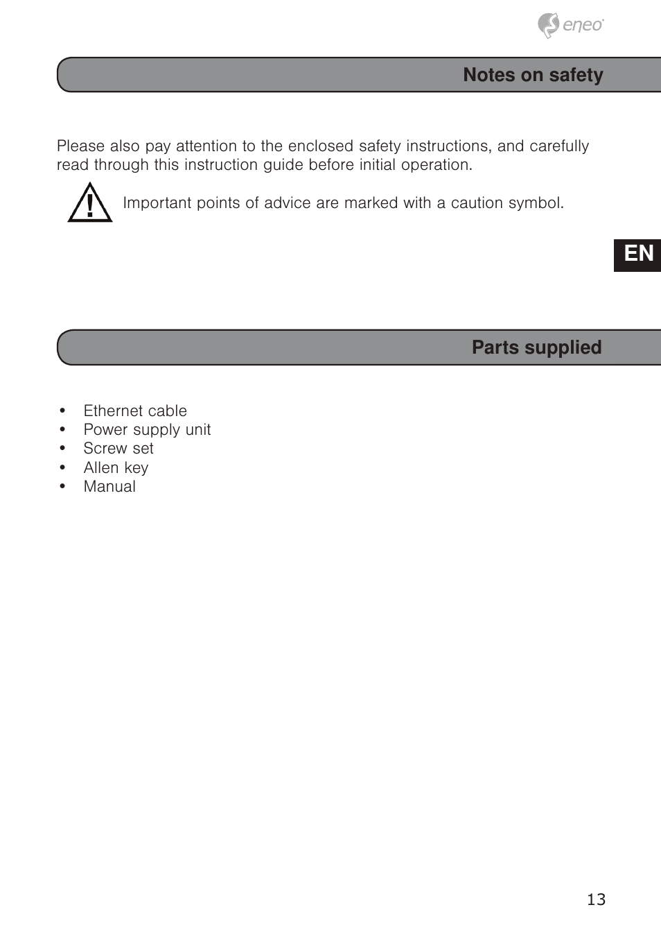 De en fr pl ru | Eneo GXB-1710M/IR User Manual | Page 13 / 52