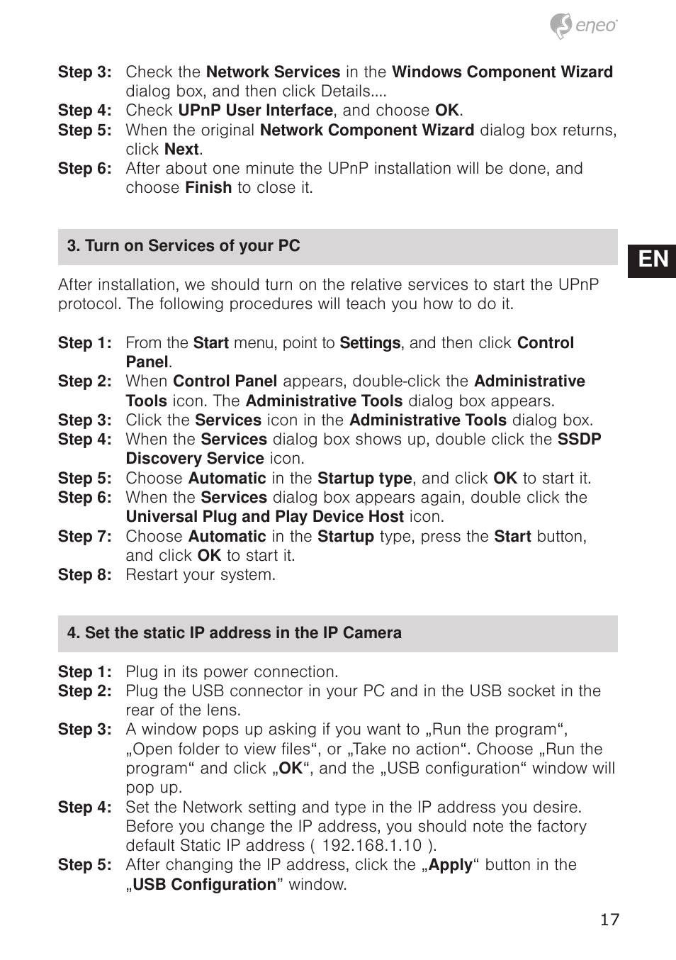 De en fr pl ru | Eneo GXB-1710M/IR User Manual | Page 17 / 52