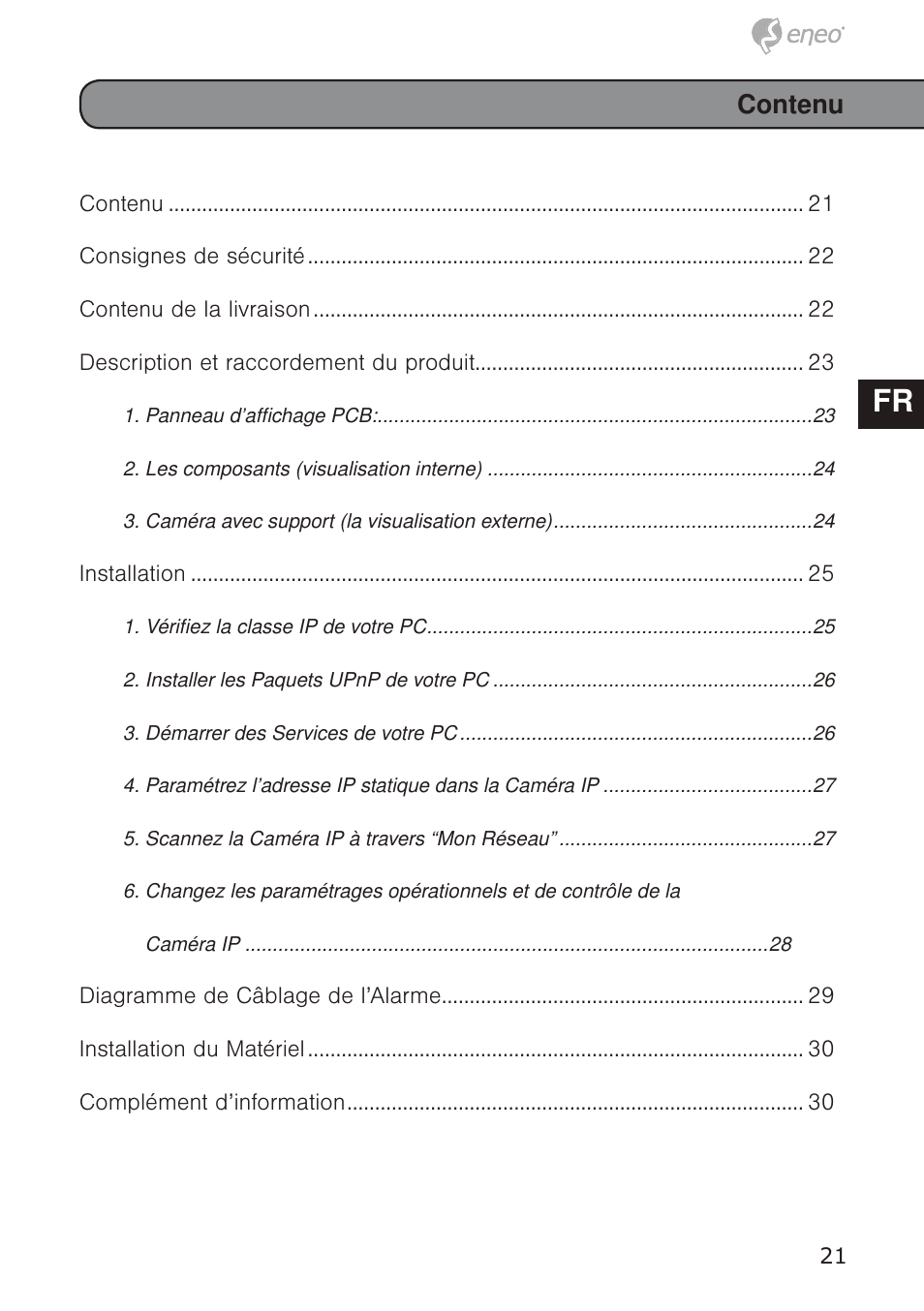 De en fr pl ru de en fr pl ru | Eneo GXB-1710M/IR User Manual | Page 21 / 52