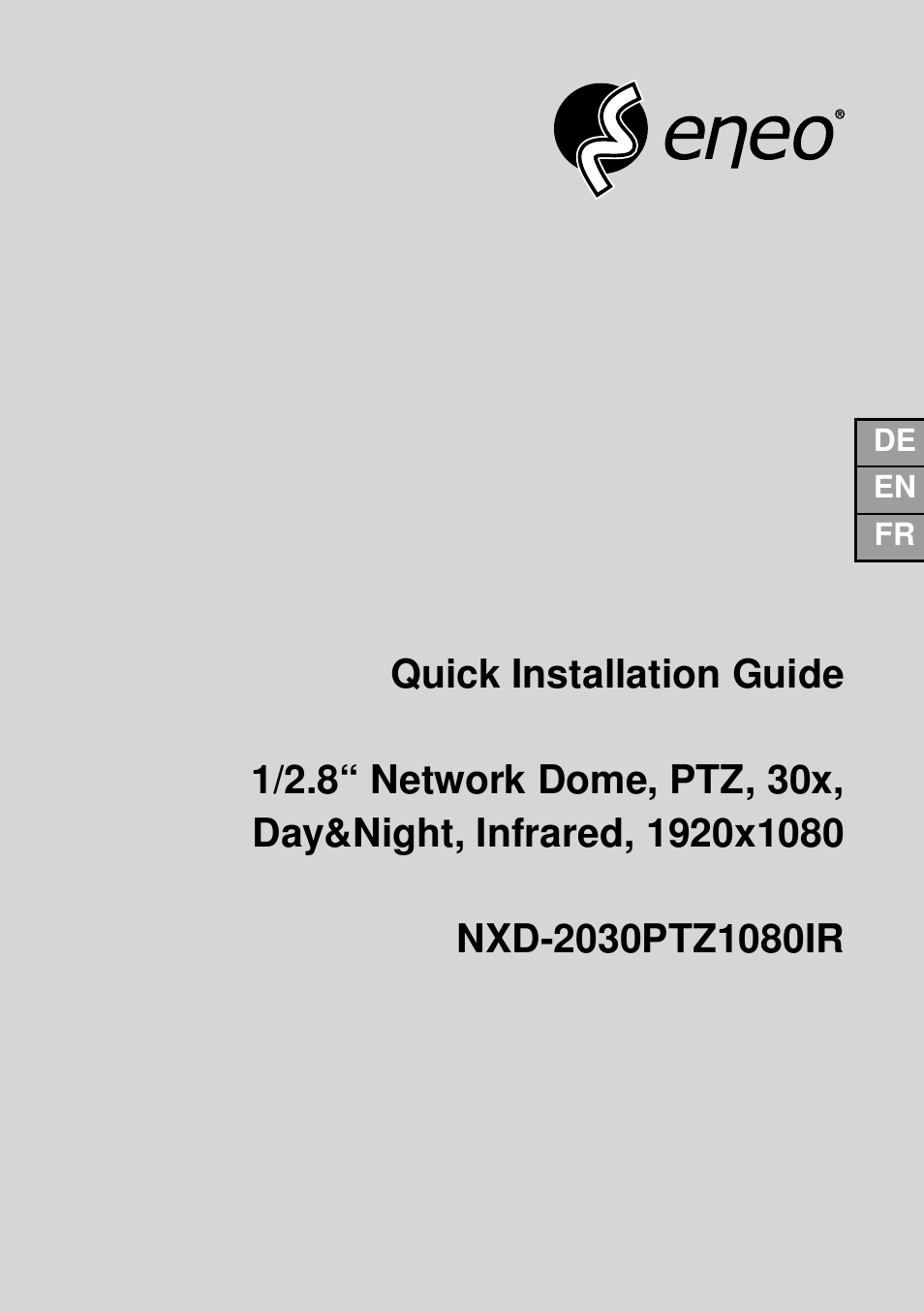 Eneo NXD-2030PTZ1080IR User Manual | 60 pages