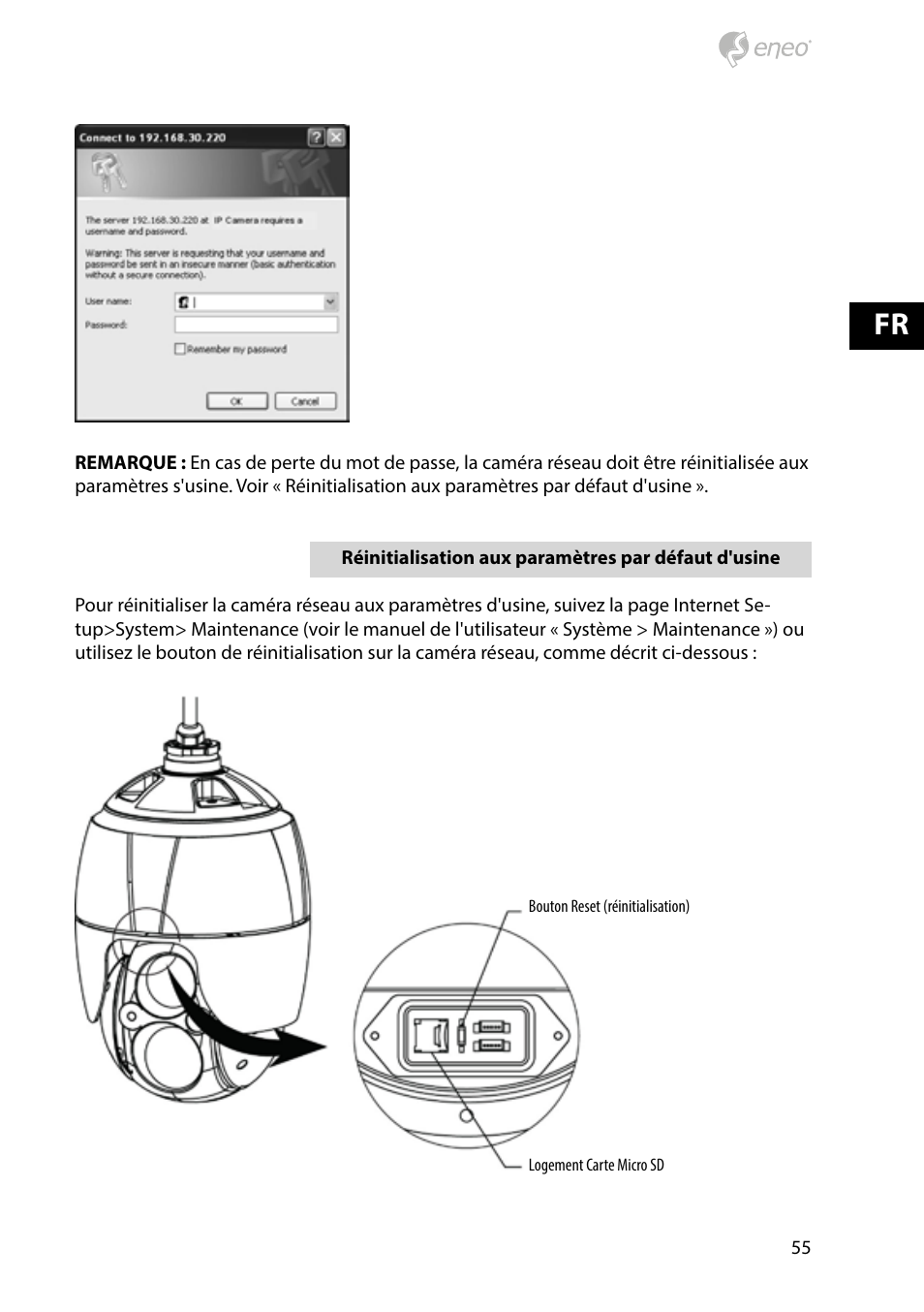 Eneo NXD-2030PTZ1080IR User Manual | Page 55 / 60