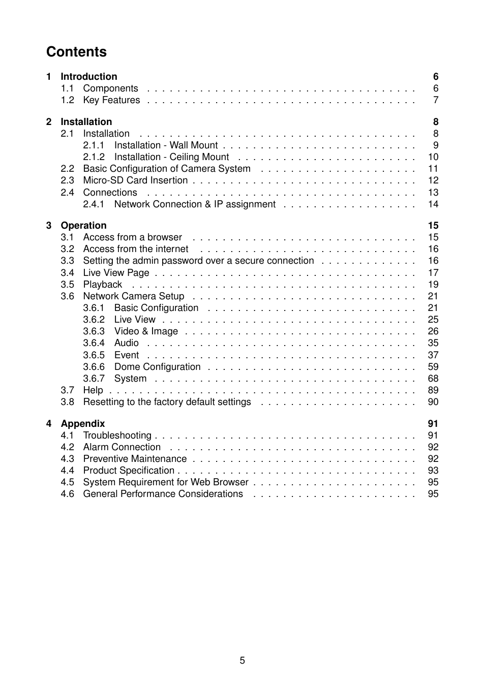 Eneo NXD-2030PTZ1080IR User Manual | Page 5 / 96