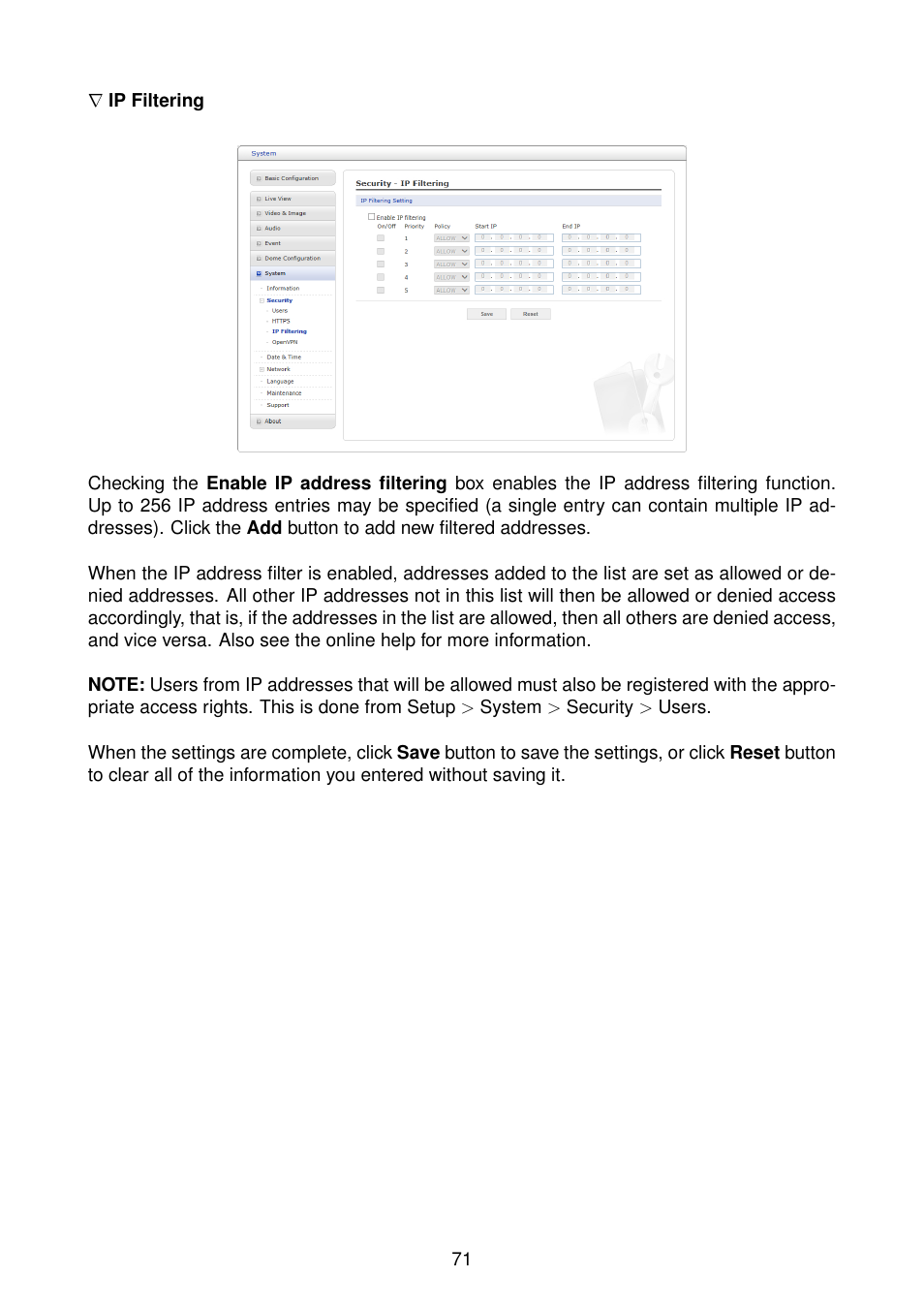 Eneo NXD-2030PTZ1080IR User Manual | Page 71 / 96