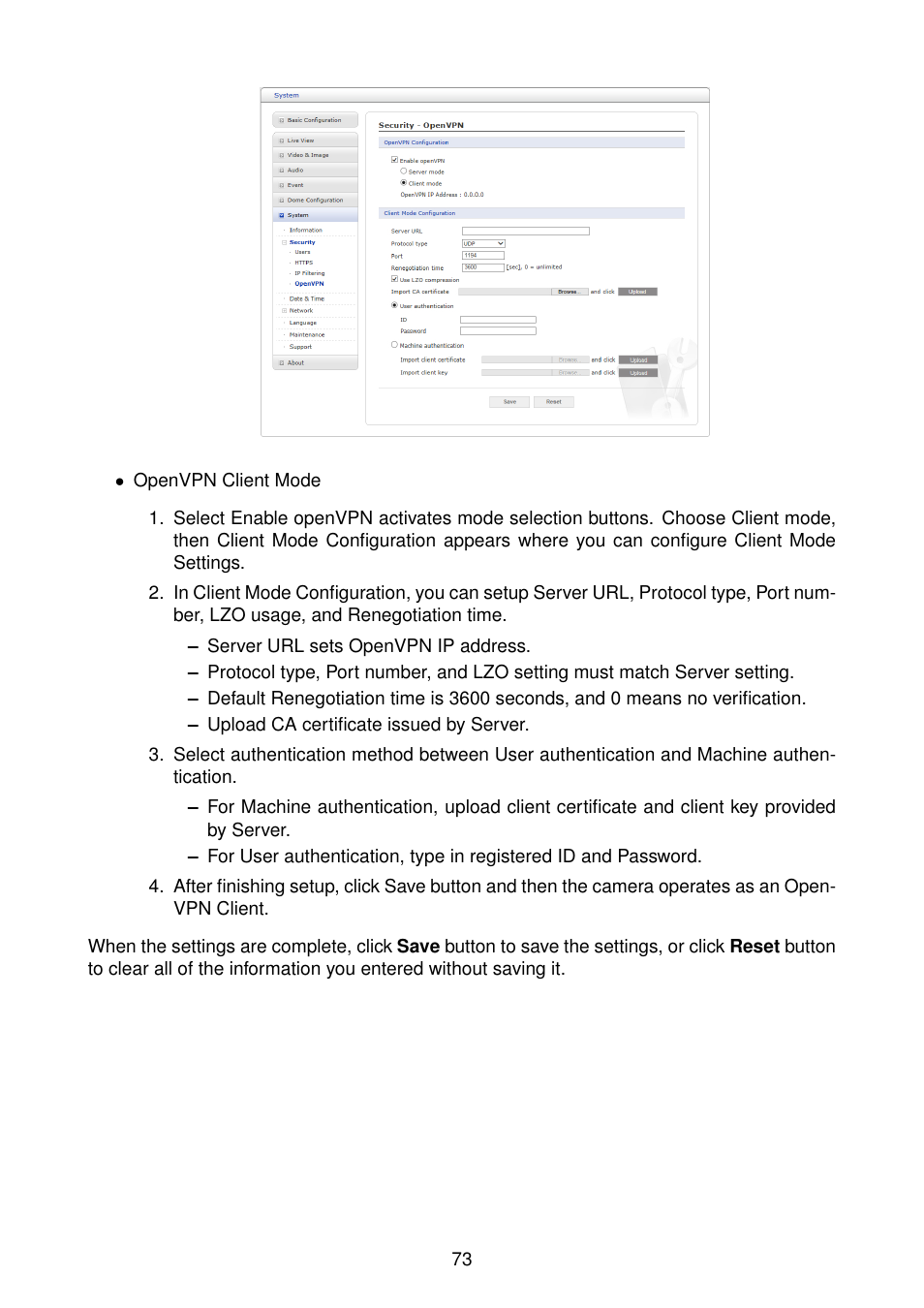 Eneo NXD-2030PTZ1080IR User Manual | Page 73 / 96