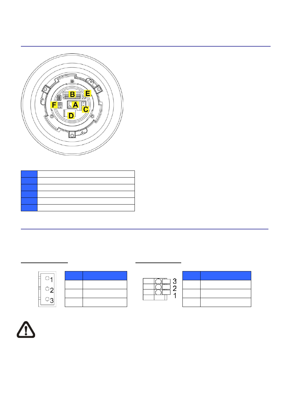 Switch definition, Power & audio connector definition | Eneo PXD-2030PTZ1080 User Manual | Page 3 / 6