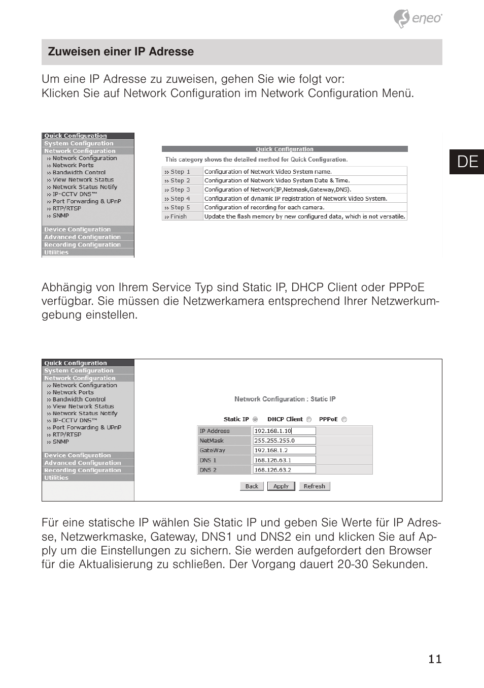 De en fr pl ru | Eneo PTB-1125F075 User Manual | Page 11 / 76