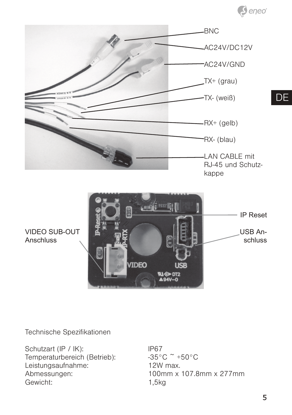 De en fr pl ru | Eneo PTB-1125F075 User Manual | Page 5 / 76
