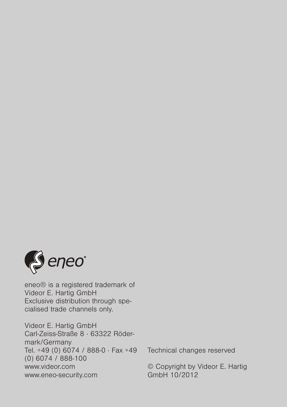 Eneo PTB-1125F075 User Manual | Page 76 / 76