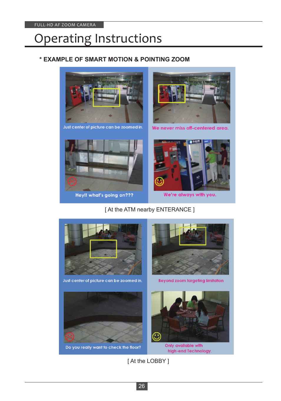 Operating instructions | Eneo HDC-2180Z03 D User Manual | Page 26 / 32