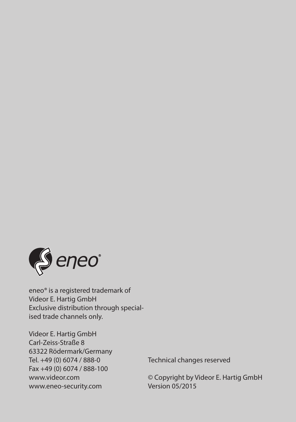 Eneo HDC-2180Z03 D User Manual | Page 32 / 32