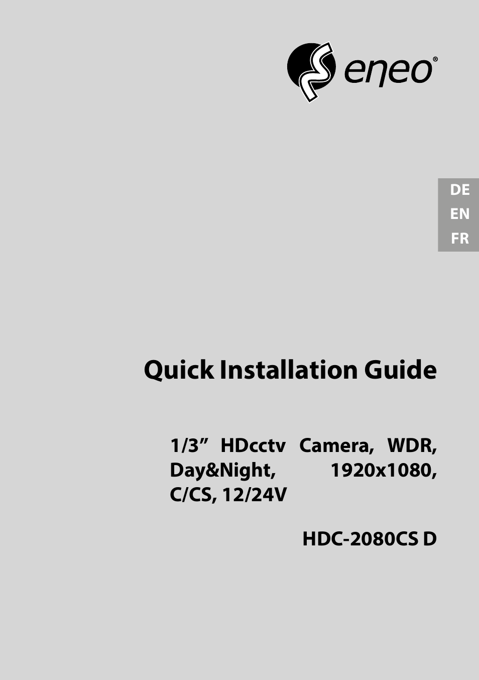 Eneo HDC-2080CS D User Manual | 32 pages