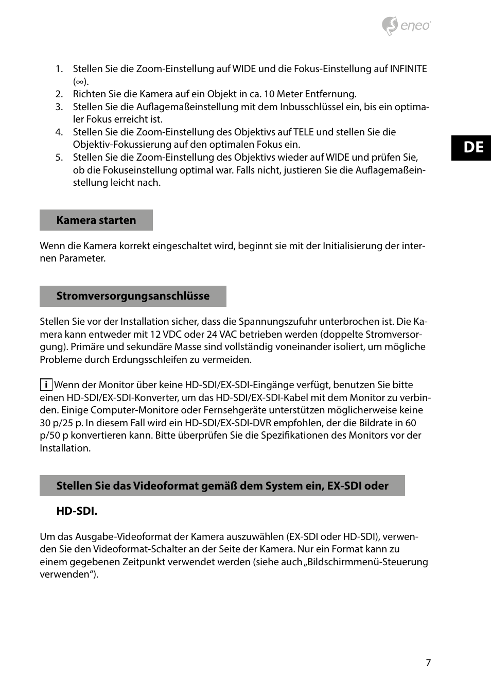 Eneo HDC-2080CS D User Manual | Page 7 / 32