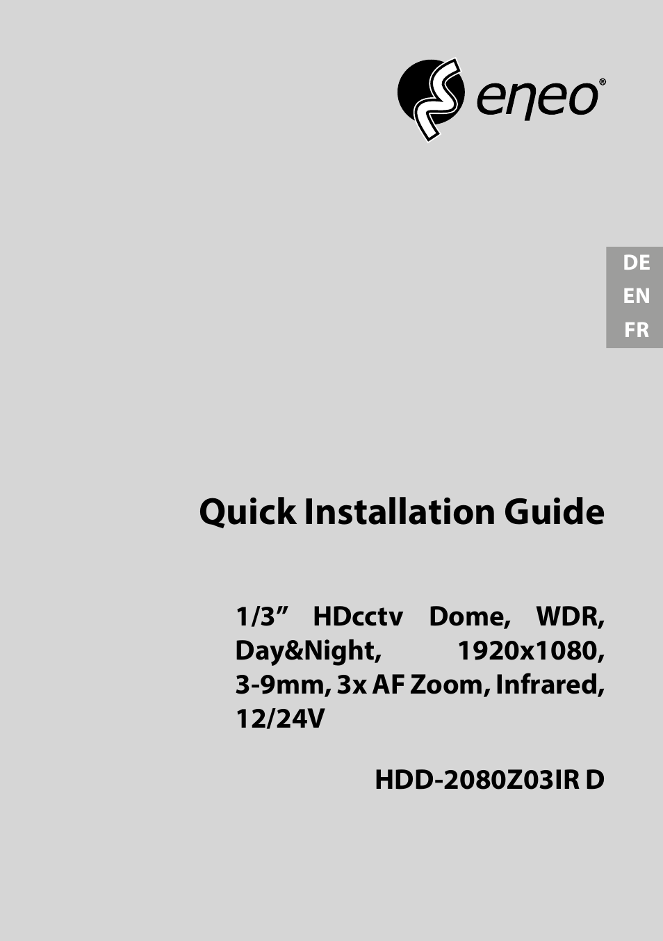 Eneo HDD-2080Z03IR D User Manual | 32 pages