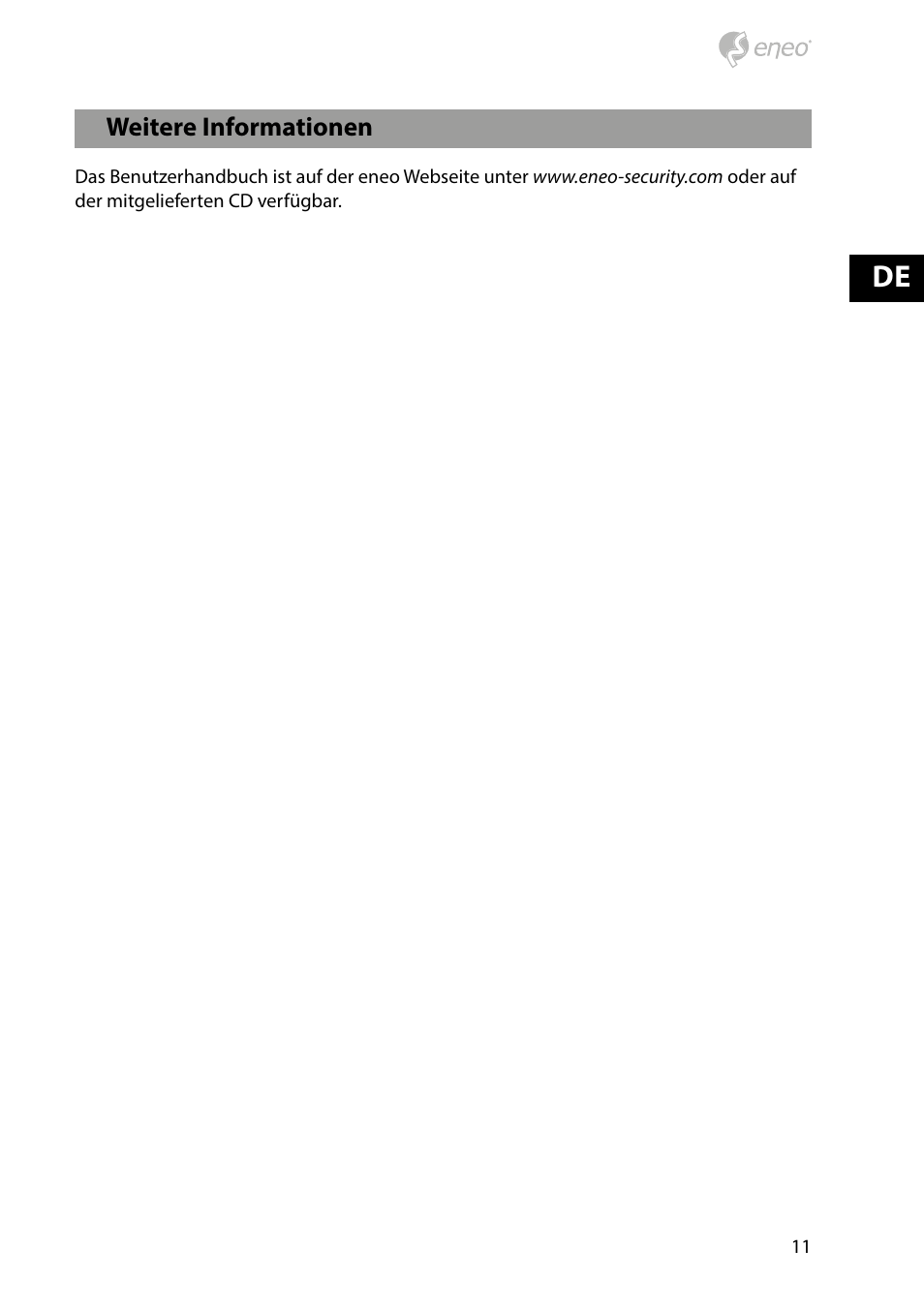 Eneo HDD-2080Z03IR D User Manual | Page 11 / 32