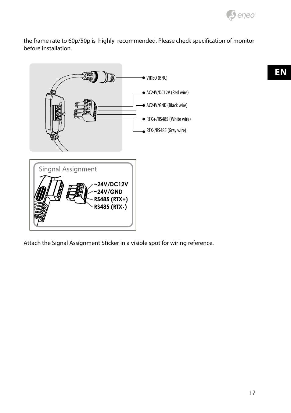 Eneo HDD-2080Z03IR D User Manual | Page 17 / 32