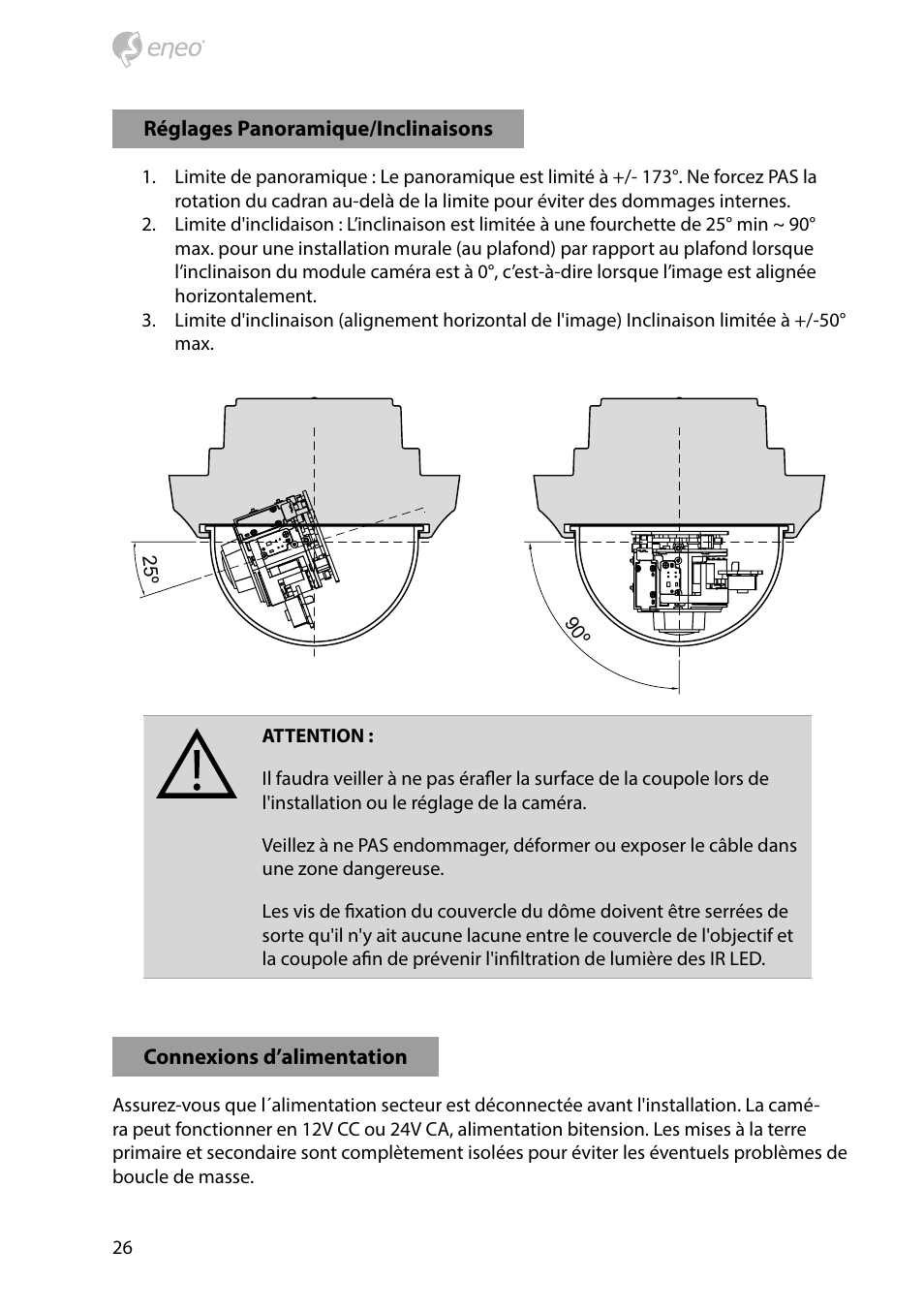 Eneo HDD-2080Z03IR D User Manual | Page 26 / 32