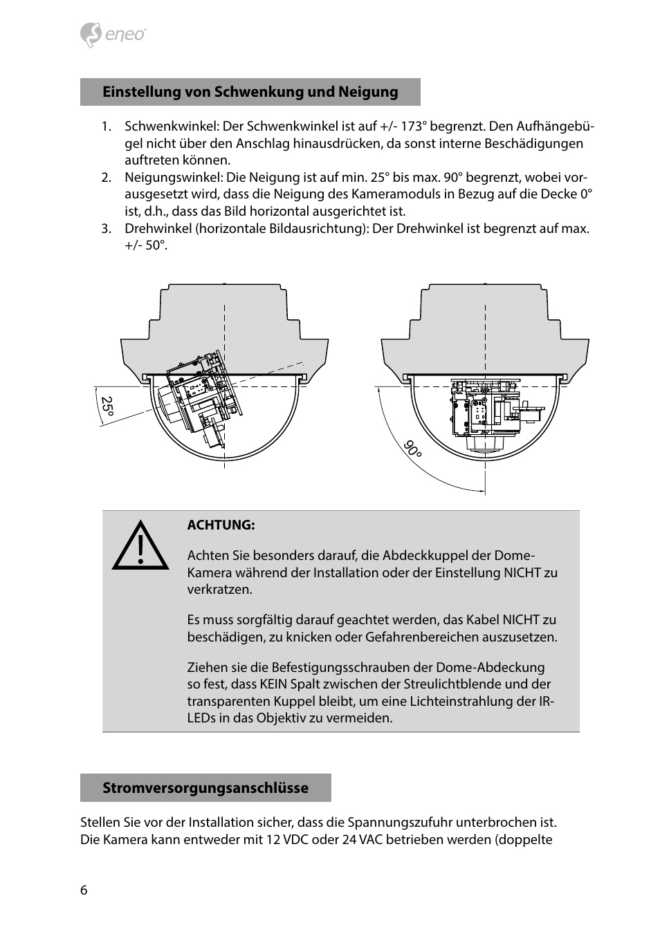 Eneo HDD-2080Z03IR D User Manual | Page 6 / 32