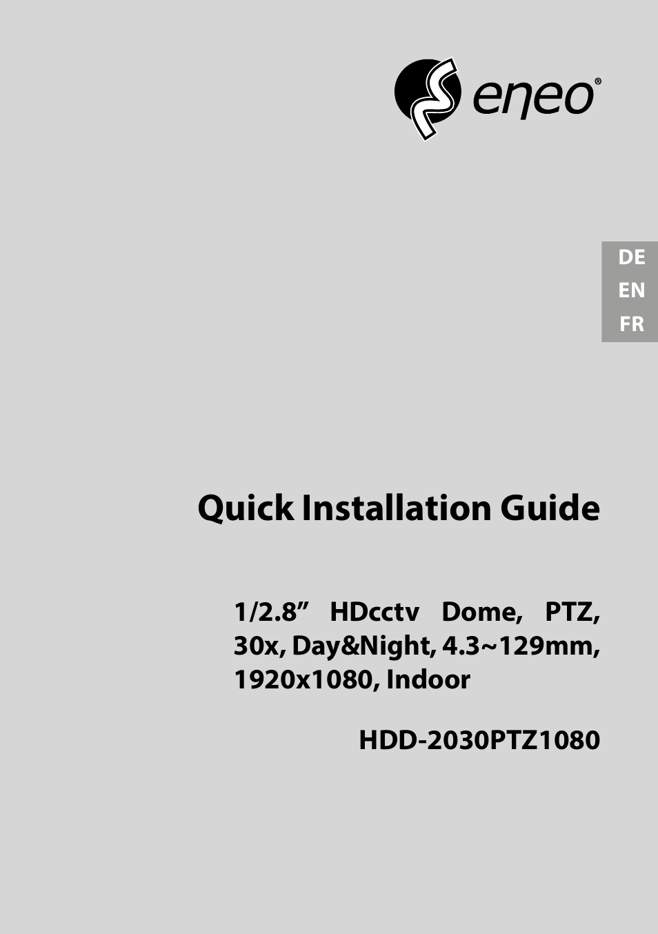 Eneo HDD-2030PTZ1080 User Manual | 36 pages