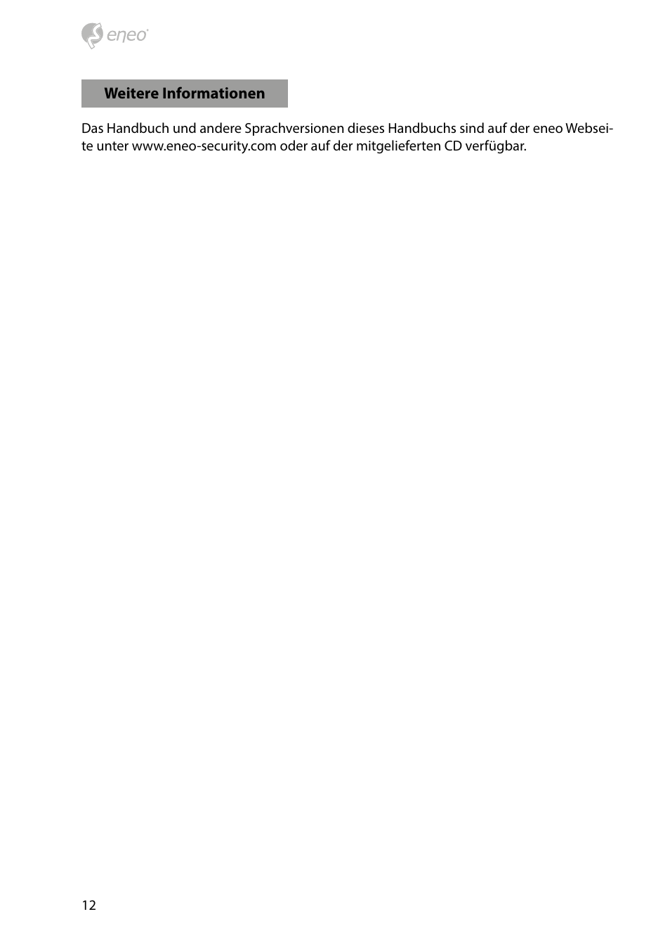 Eneo HDD-2030PTZ1080 User Manual | Page 12 / 36