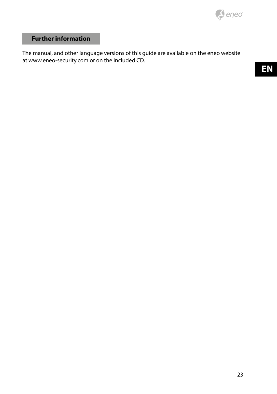 Eneo HDD-2030PTZ1080 User Manual | Page 23 / 36