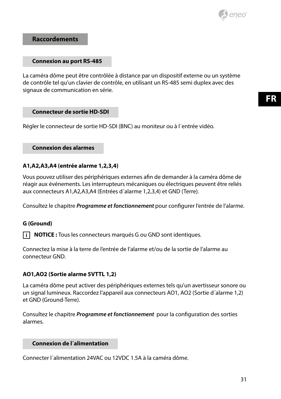 Eneo HDD-2030PTZ1080 User Manual | Page 31 / 36