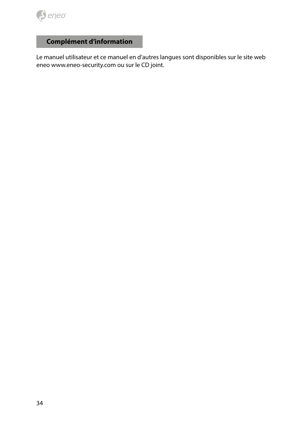 Eneo HDD-2030PTZ1080 User Manual | Page 34 / 36