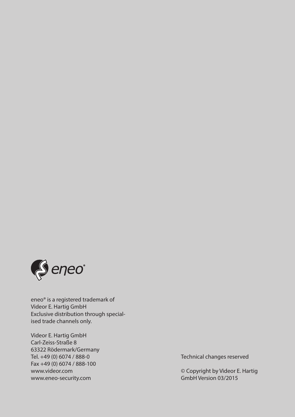 Eneo HDD-2030PTZ1080 User Manual | Page 40 / 40