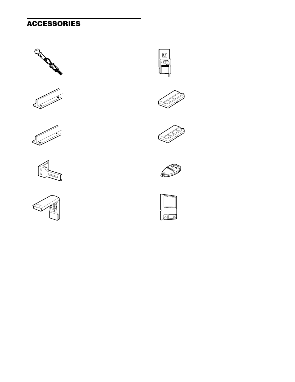 Accessories | Chamberlain 2580 User Manual | Page 35 / 36