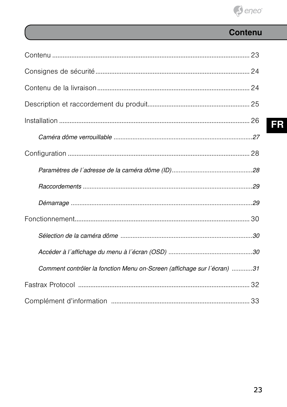 De en fr pl ru | Eneo HDD-1012PTZ1080 User Manual | Page 23 / 56