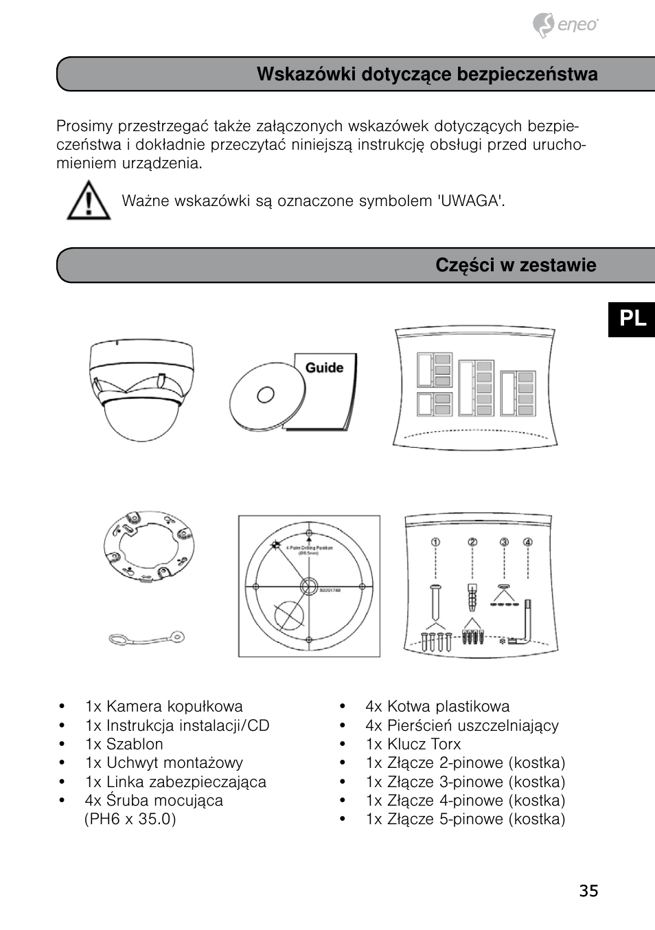 De en fr pl ru | Eneo HDD-1012PTZ1080 User Manual | Page 35 / 56