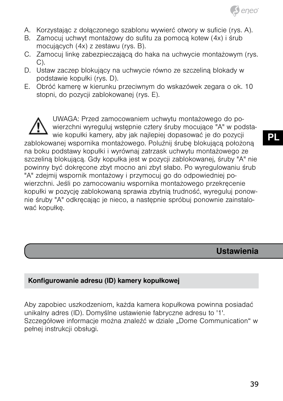 De en fr pl ru | Eneo HDD-1012PTZ1080 User Manual | Page 39 / 56