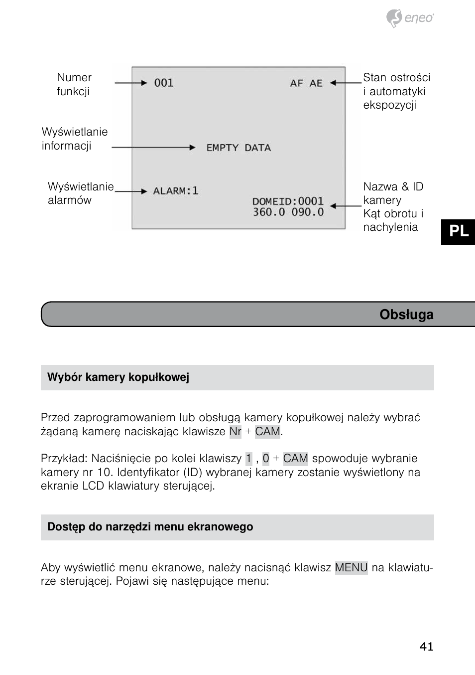 De en fr pl ru | Eneo HDD-1012PTZ1080 User Manual | Page 41 / 56