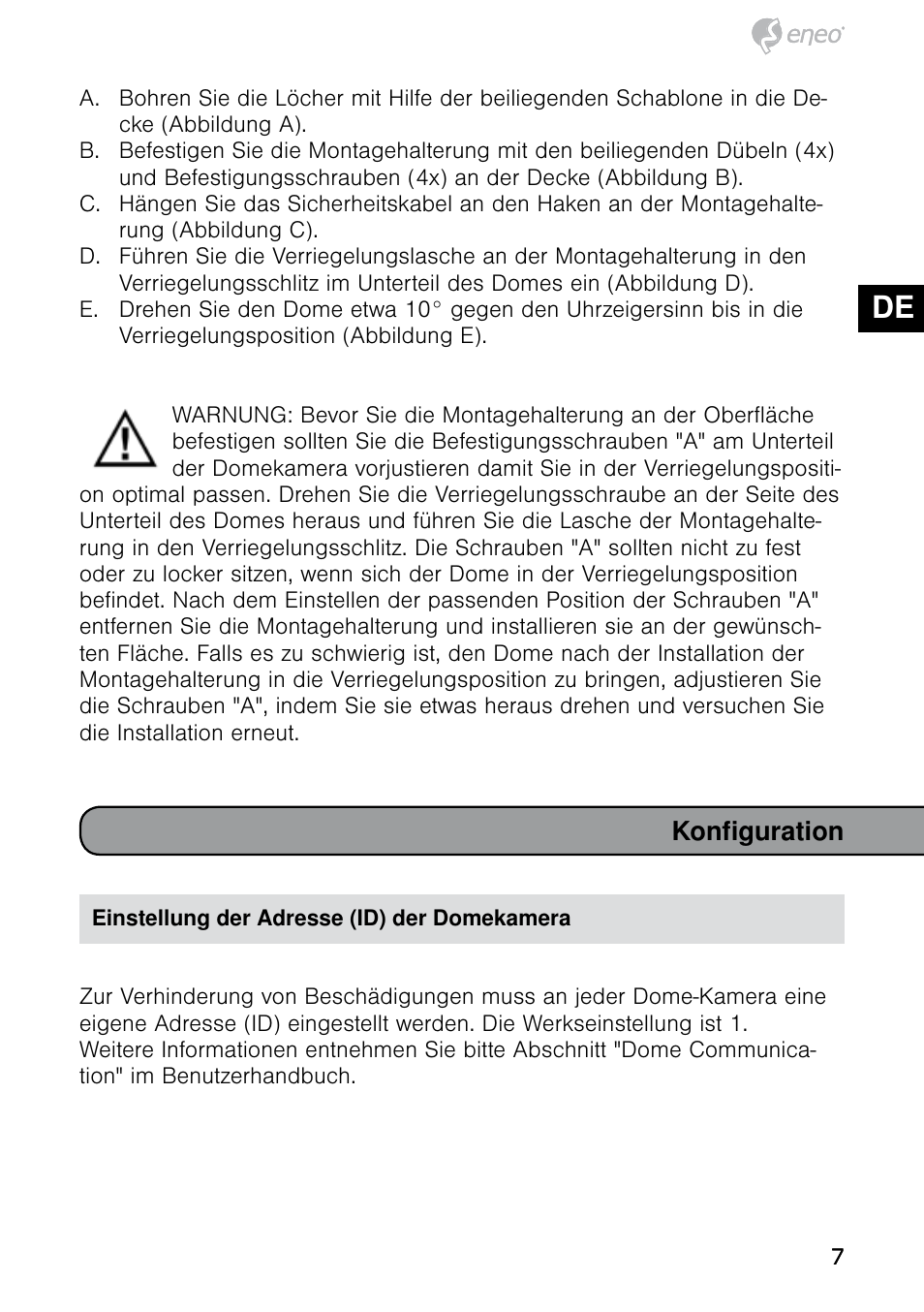 De en fr pl ru | Eneo HDD-1012PTZ1080 User Manual | Page 7 / 56