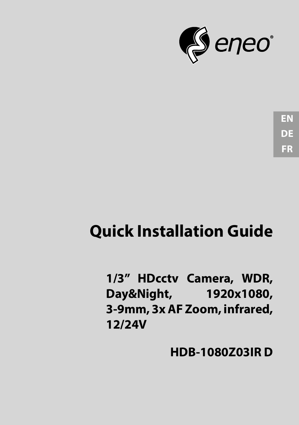 Eneo HDB-1080Z03IR D User Manual | 36 pages