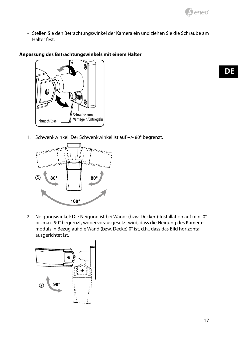 Eneo HDB-1080Z03IR D User Manual | Page 17 / 36