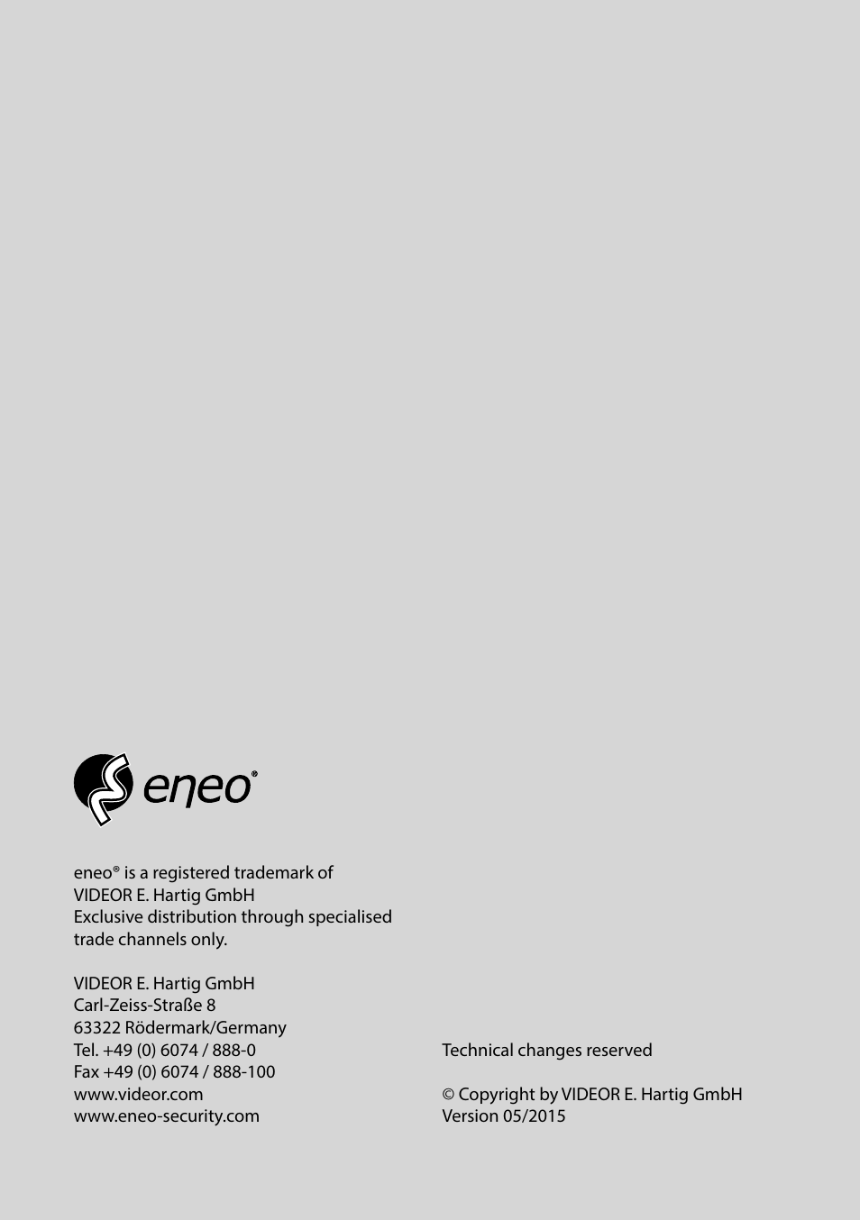 Eneo HDB-1080Z03IR D User Manual | Page 36 / 36