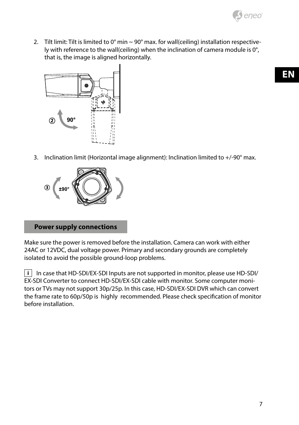 Eneo HDB-1080Z03IR D User Manual | Page 7 / 36