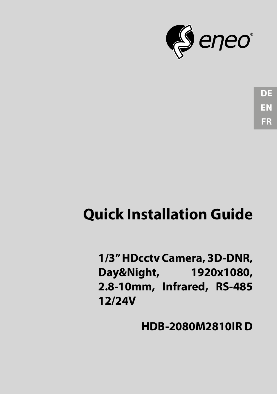 Eneo HDB-2080M2810IR D User Manual | 36 pages