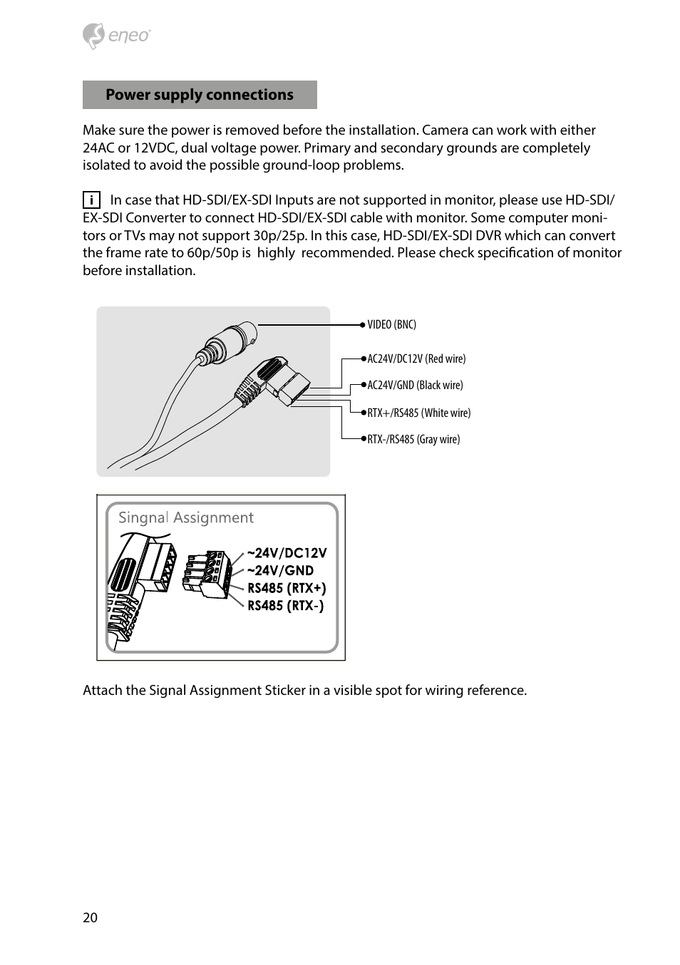 Eneo HDB-2080M2810IR D User Manual | Page 20 / 36