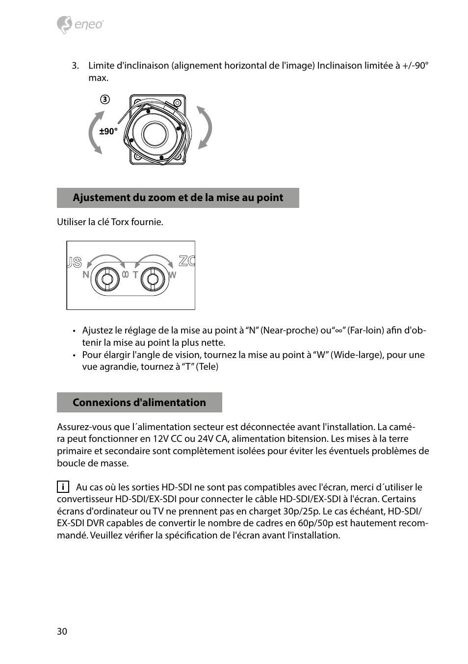 Eneo HDB-2080M2810IR D User Manual | Page 30 / 36