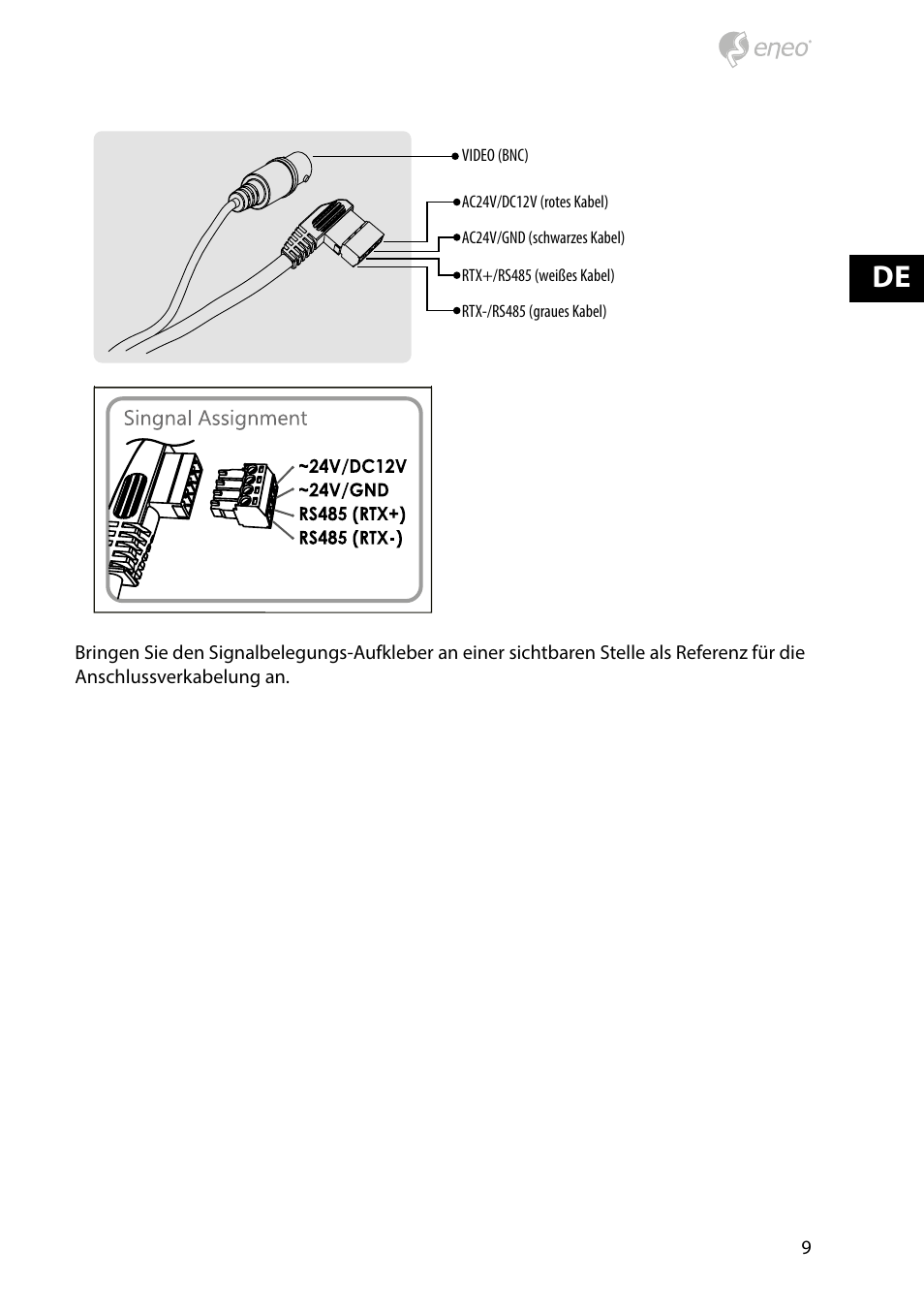 Eneo HDB-2080M2810IR D User Manual | Page 9 / 36