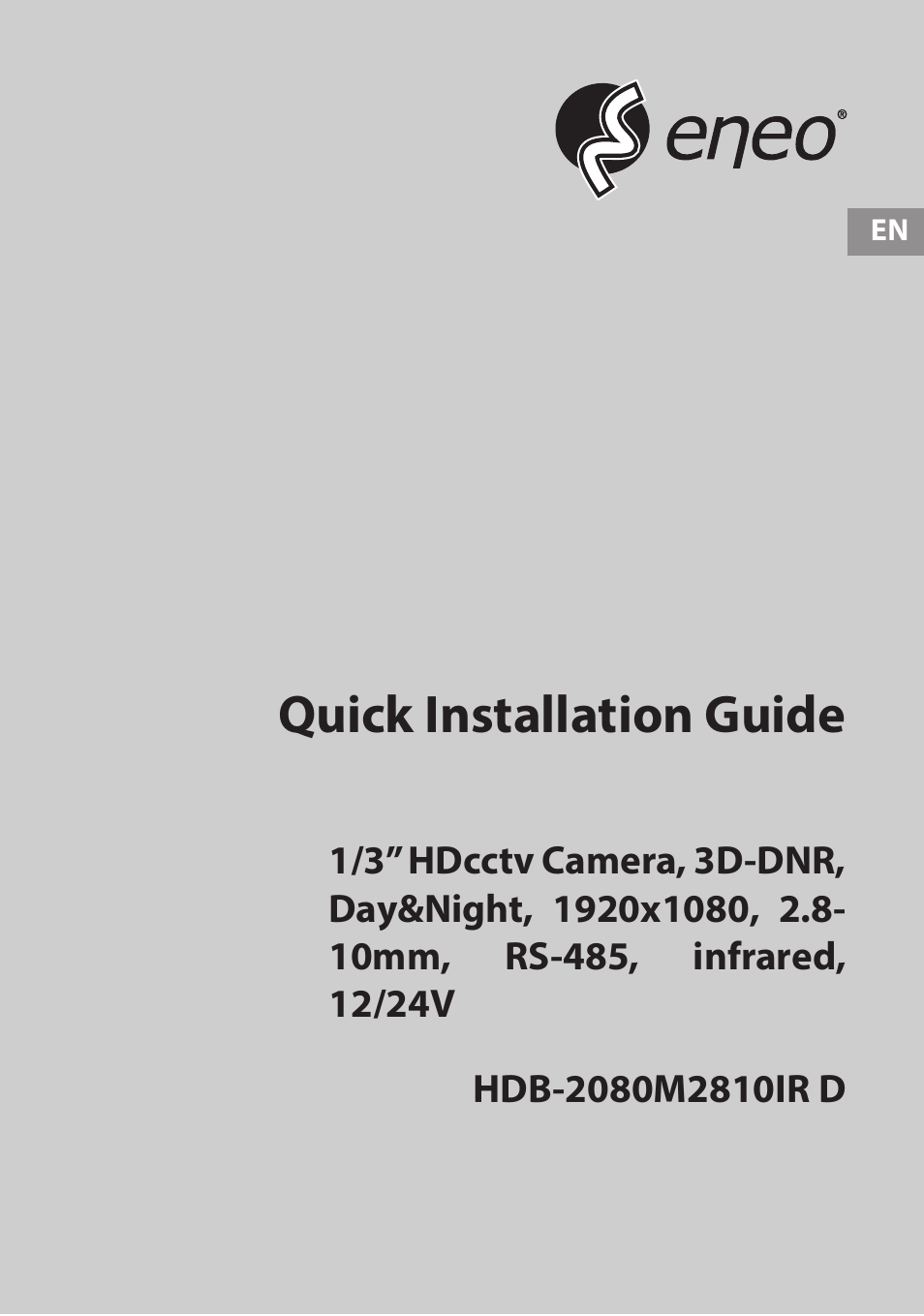Eneo HDB-2080M2810IR D User Manual | 32 pages