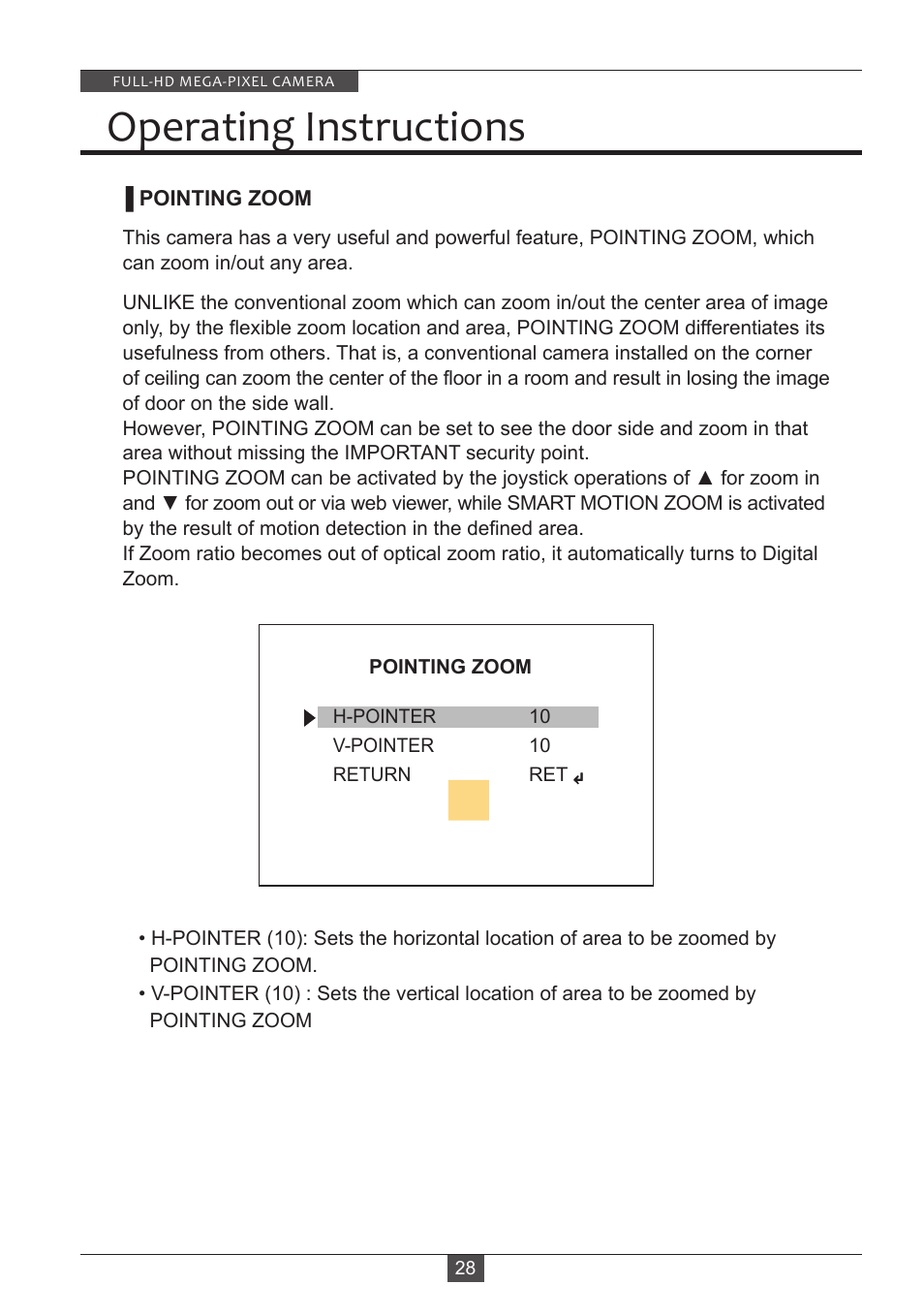 Operating instructions | Eneo HDB-2080M2810IR D User Manual | Page 28 / 32