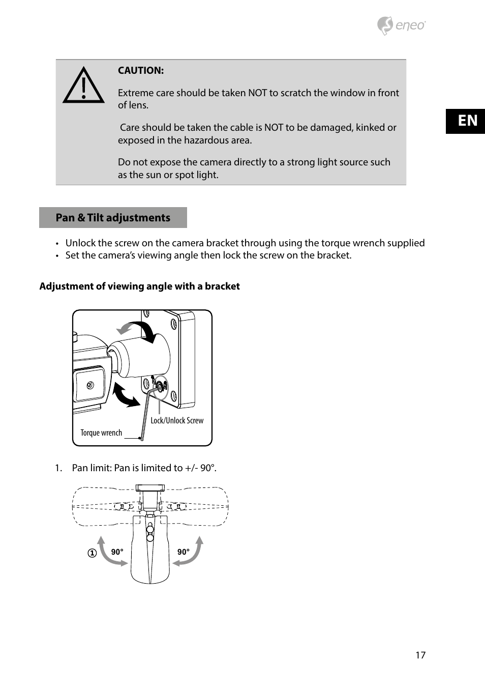 Eneo HDB-2080Z03IR D User Manual | Page 17 / 36