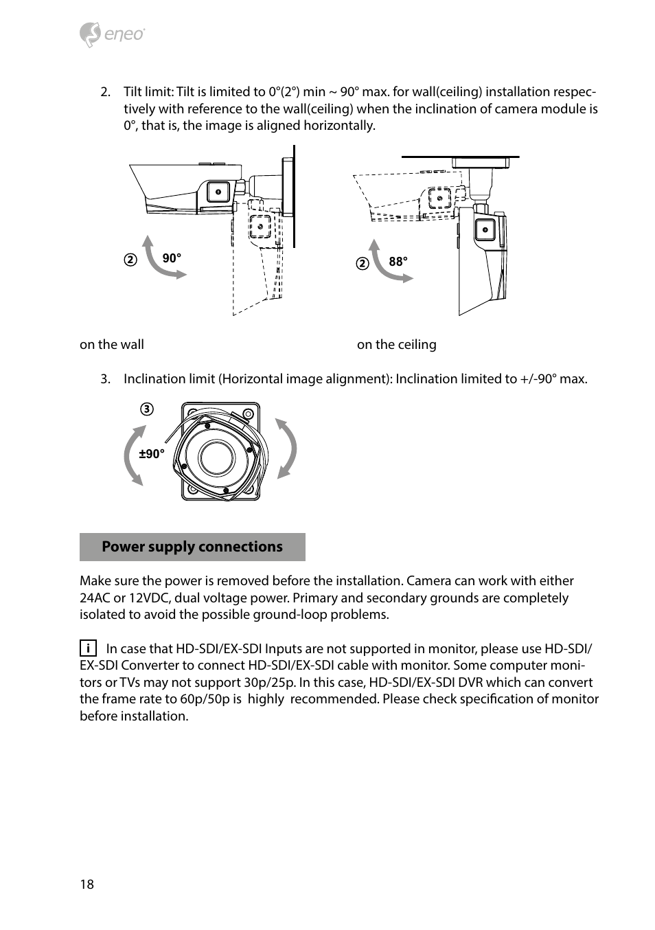 Eneo HDB-2080Z03IR D User Manual | Page 18 / 36