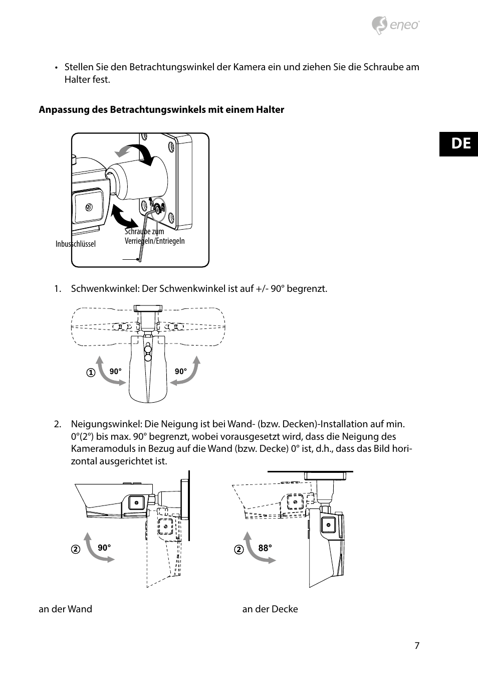 Eneo HDB-2080Z03IR D User Manual | Page 7 / 36